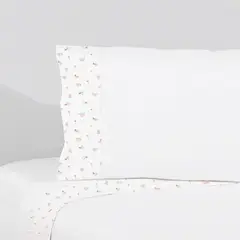 NINA HERRERA - Sábana Estampada Tazas Rosa 220 Hilos 1,5 Plaza
