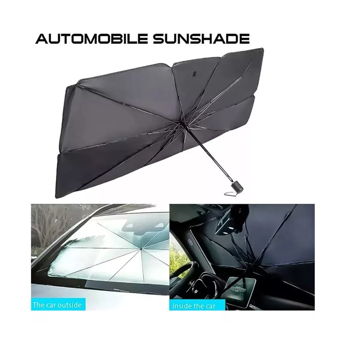 GENERICO - Parasol Parabrisas Sombrilla Tipo Quitasol Cubre Sol