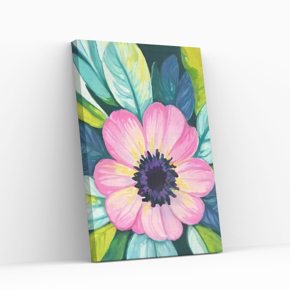 GENERICO - Diamond Painting en bastidor Flor rosada - Pintura con Diamantes 25x35