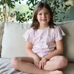 SIMPLY B - Pijama corto flores niña