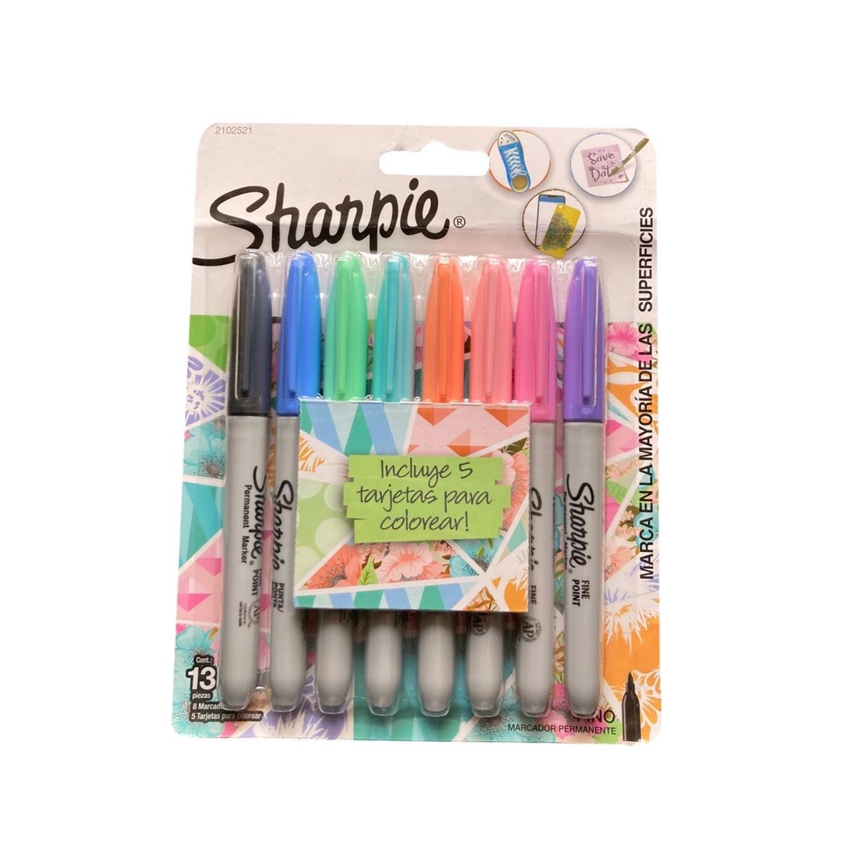 SHARPIE - Marcadores Sharpie - Colores pasteles - 8 unidades