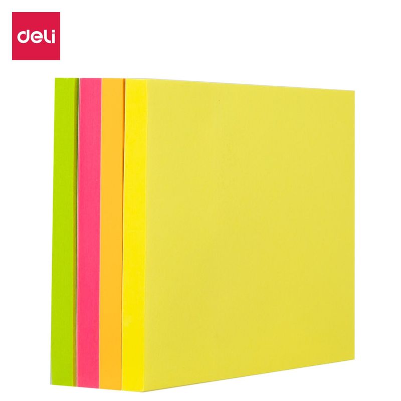 DELI - pack de 6 Nota adhesiva 76x76 mm 4x100 hojas