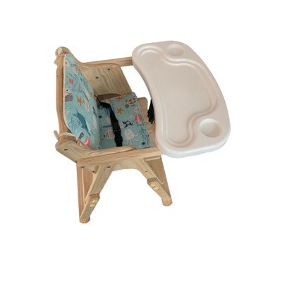 Imagen 2 del producto Silla de comer Ajustable con Bandeja desmontable Acolchada