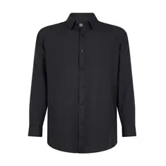 T WORLD - Camisa Oxford Classic Manga Larga Negro