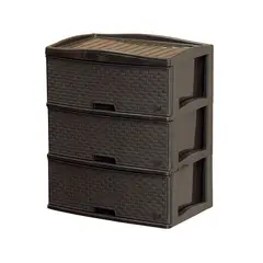 REYPLAST - Cajones De 3 Niveles Multiusos Gavetero Cómoda 3 Pisos