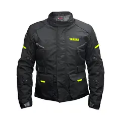 YAMAHA - Chaqueta Railway Hombre Touring Negro Neon