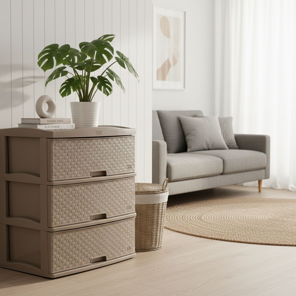 REYPLAST - Cajones De 3 Niveles Multiusos Gavetero Cómoda 3 Pisos Marca Reyplast