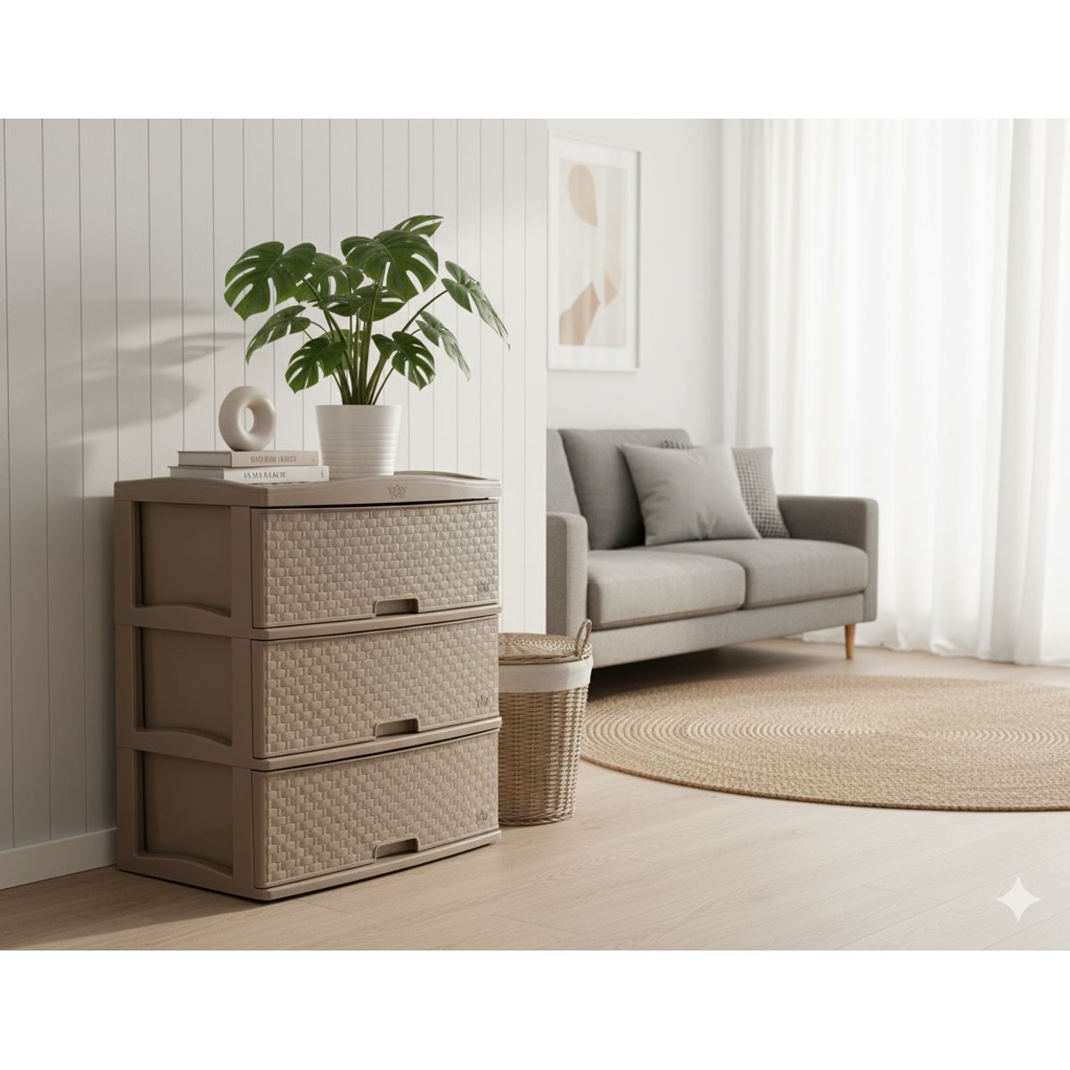 REYPLAST - Cajones De 3 Niveles Multiusos Gavetero Cómoda 3 Pisos Marca Reyplast