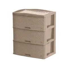 REYPLAST - Cajones De 3 Niveles Multiusos Gavetero Cómoda 3 Pisos