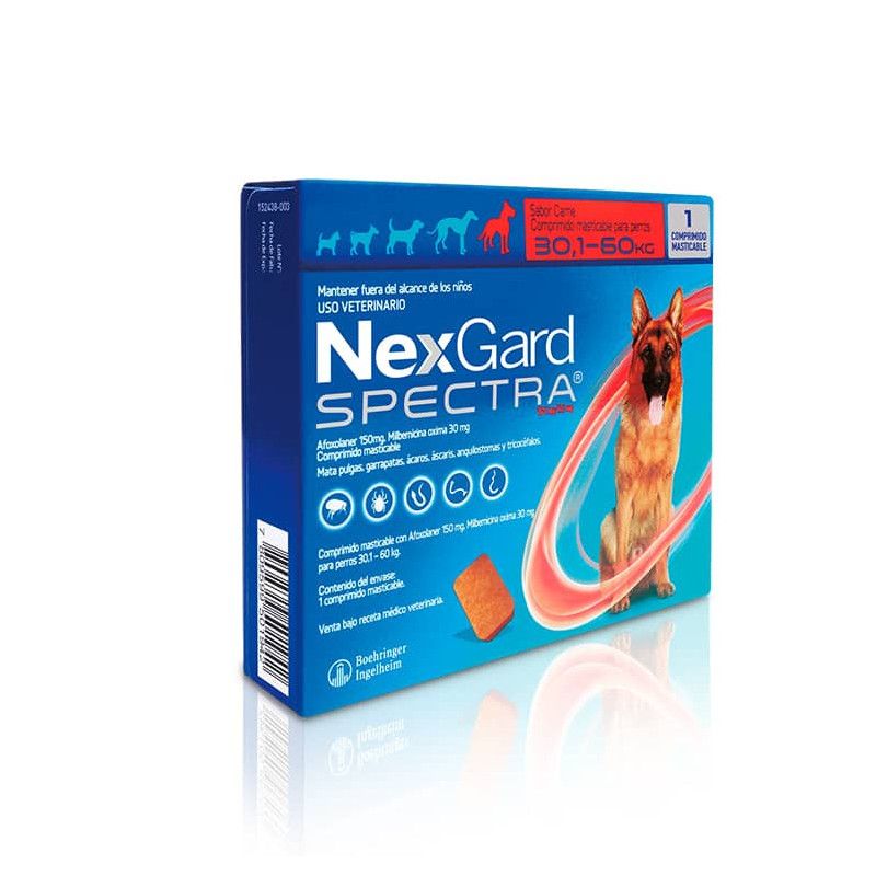 NEXGARD - Nexgard Spectra Antiparasitario Perro 30.1 a 60kg 3 Comp