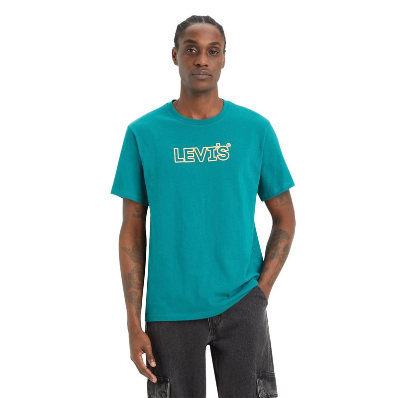 LEVIS - Polera Hombre Ss Relaxed Fit Tee Verde Levis