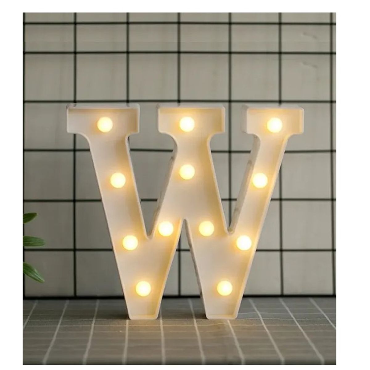 GENERICO - Letras con Luces Led «W»