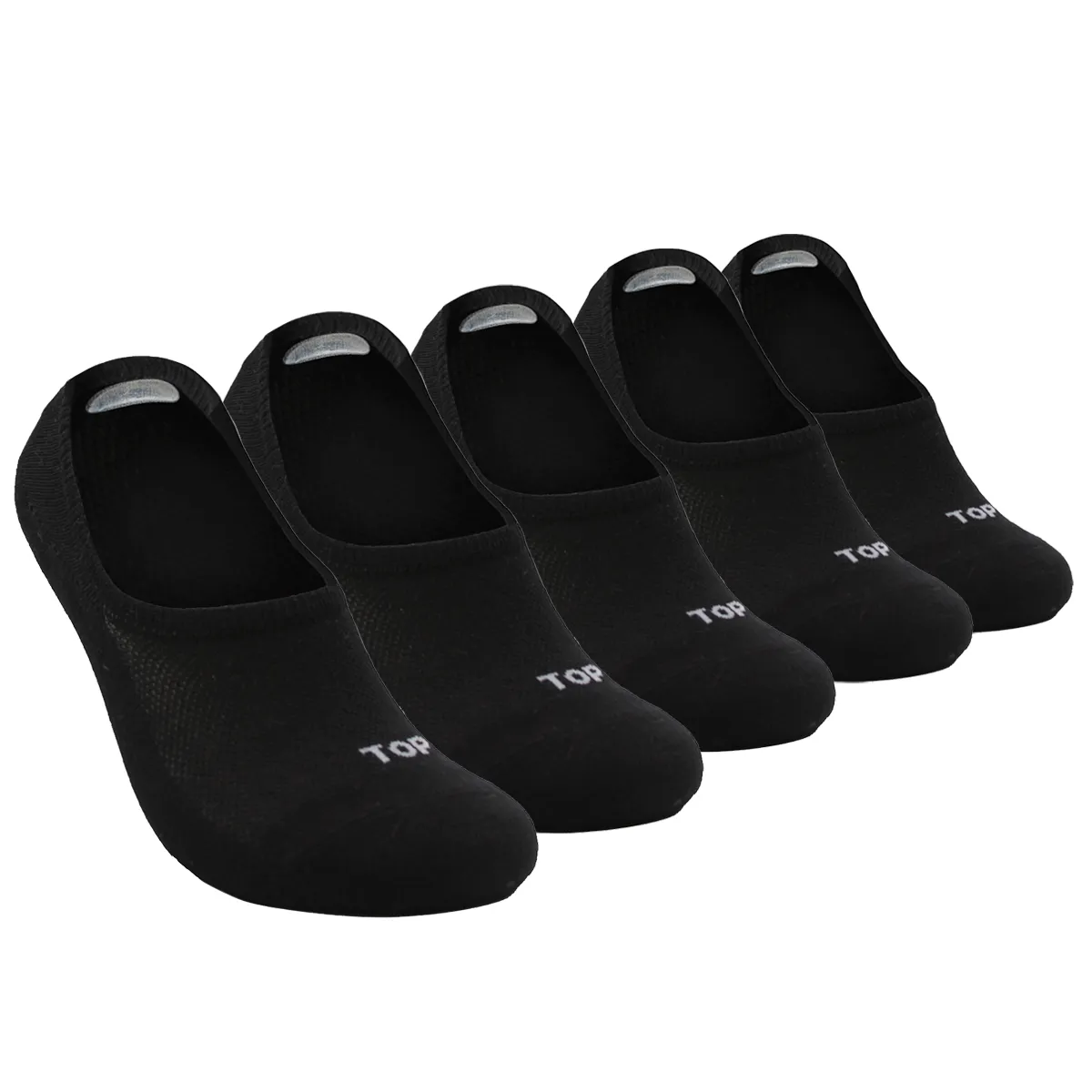TOP - Calcetines Deportivos Invisibles Mujer Negros Pack 5 C1 Top