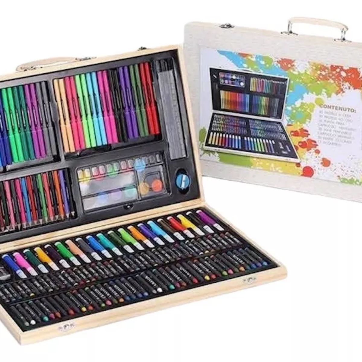 JUGUETERIA ESTELAR - SET DE ARTE 180 PIEZAS LÁPICES PARA COLOREAR