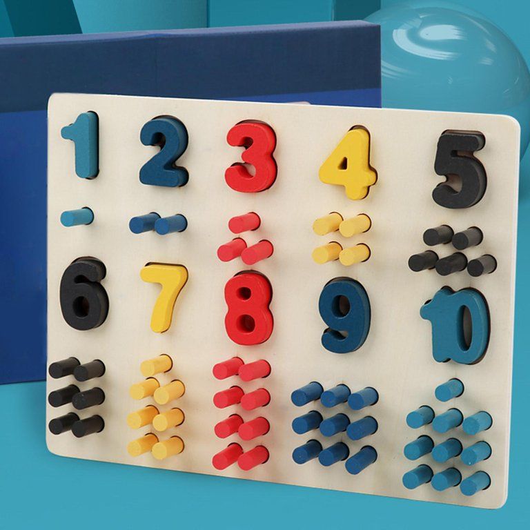 Tablero numerico de madera