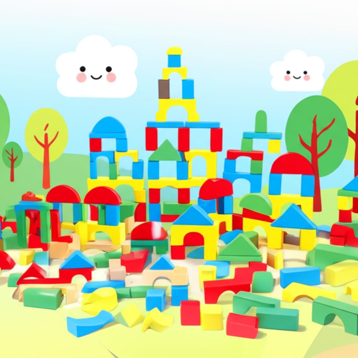 JUGUETERIA ESTELAR - Bloques Apilables Para Niños 50 piezas