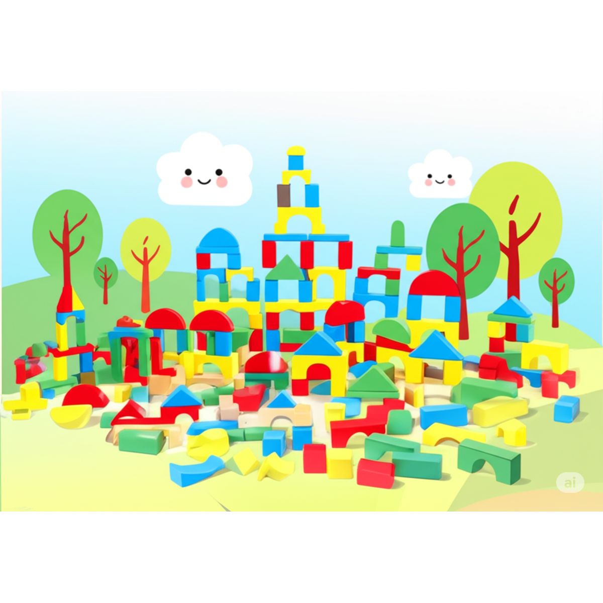 JUGUETERIA ESTELAR - Bloques Apilables Para Niños 50 piezas