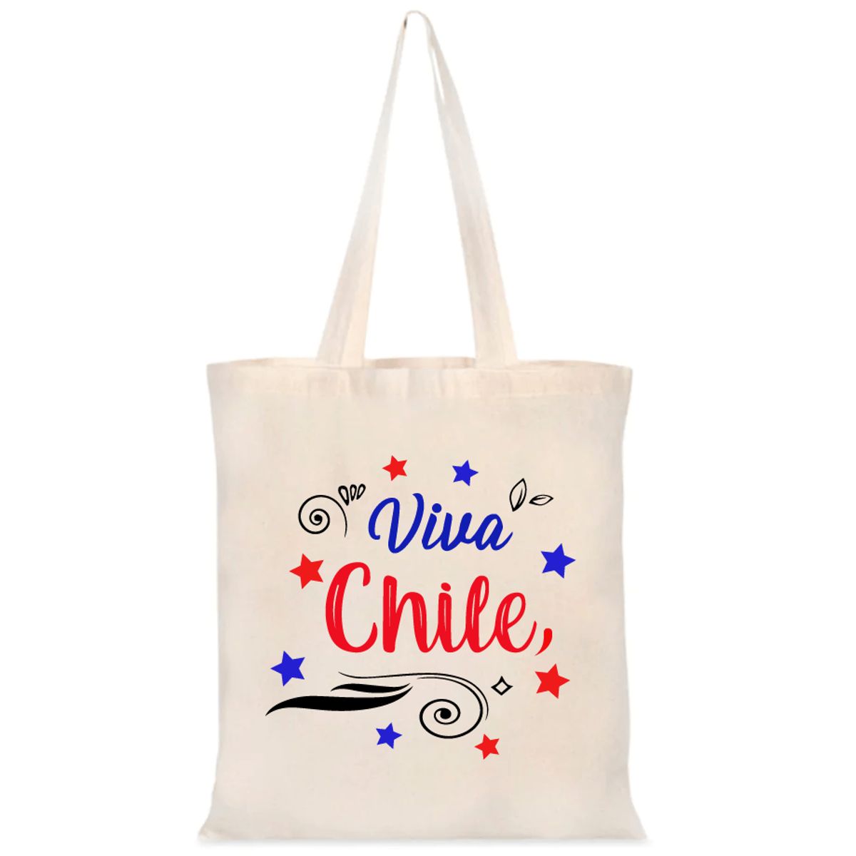 GENERICO - BOLSO TOTE BAG  VIVA CHILE FIESTAS PATRIAS 35 X 40 CM