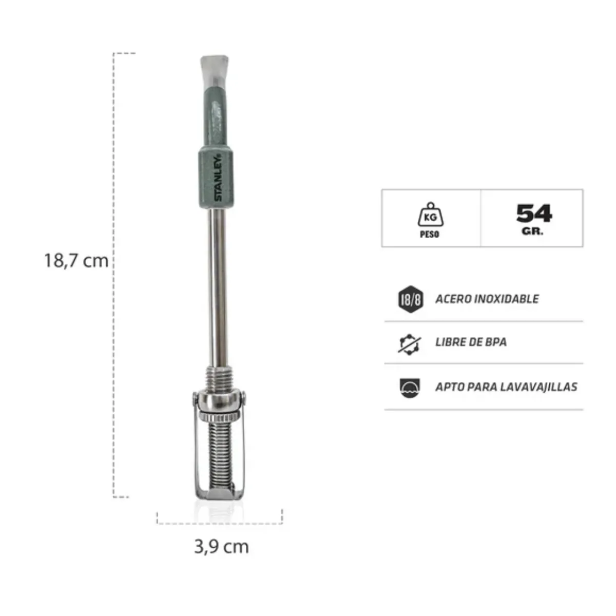 STANLEY - Bombilla de precision classic Para mate  - Straw - Stanley