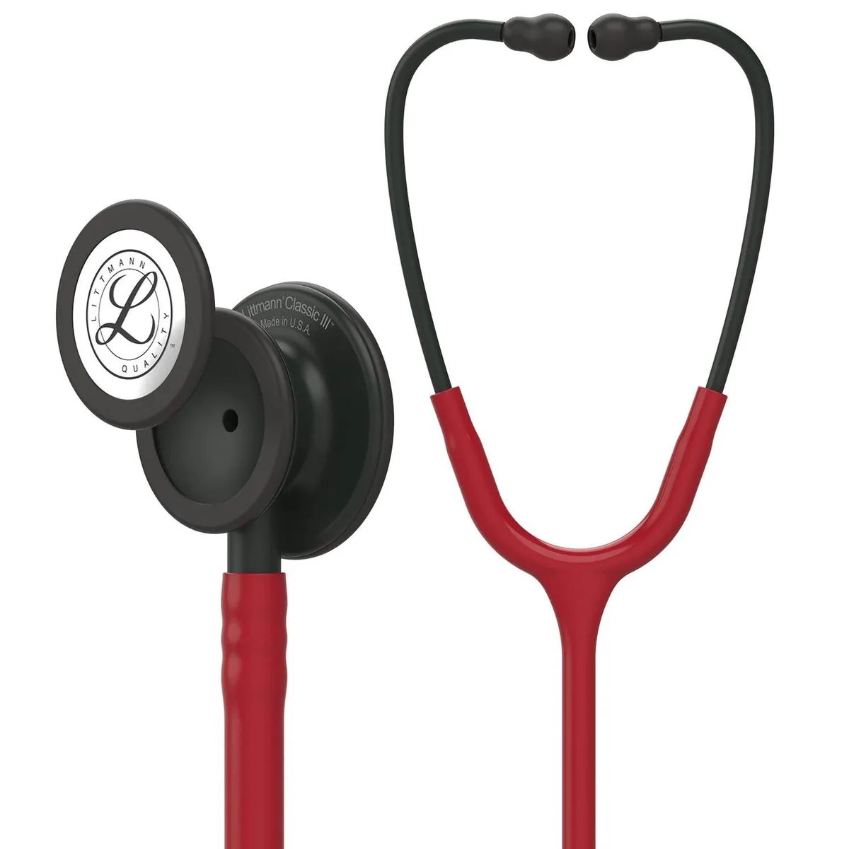 3M - Fonendo Burdeo Acabado Negro 5868 Littmann Classic III + Estuche Negro