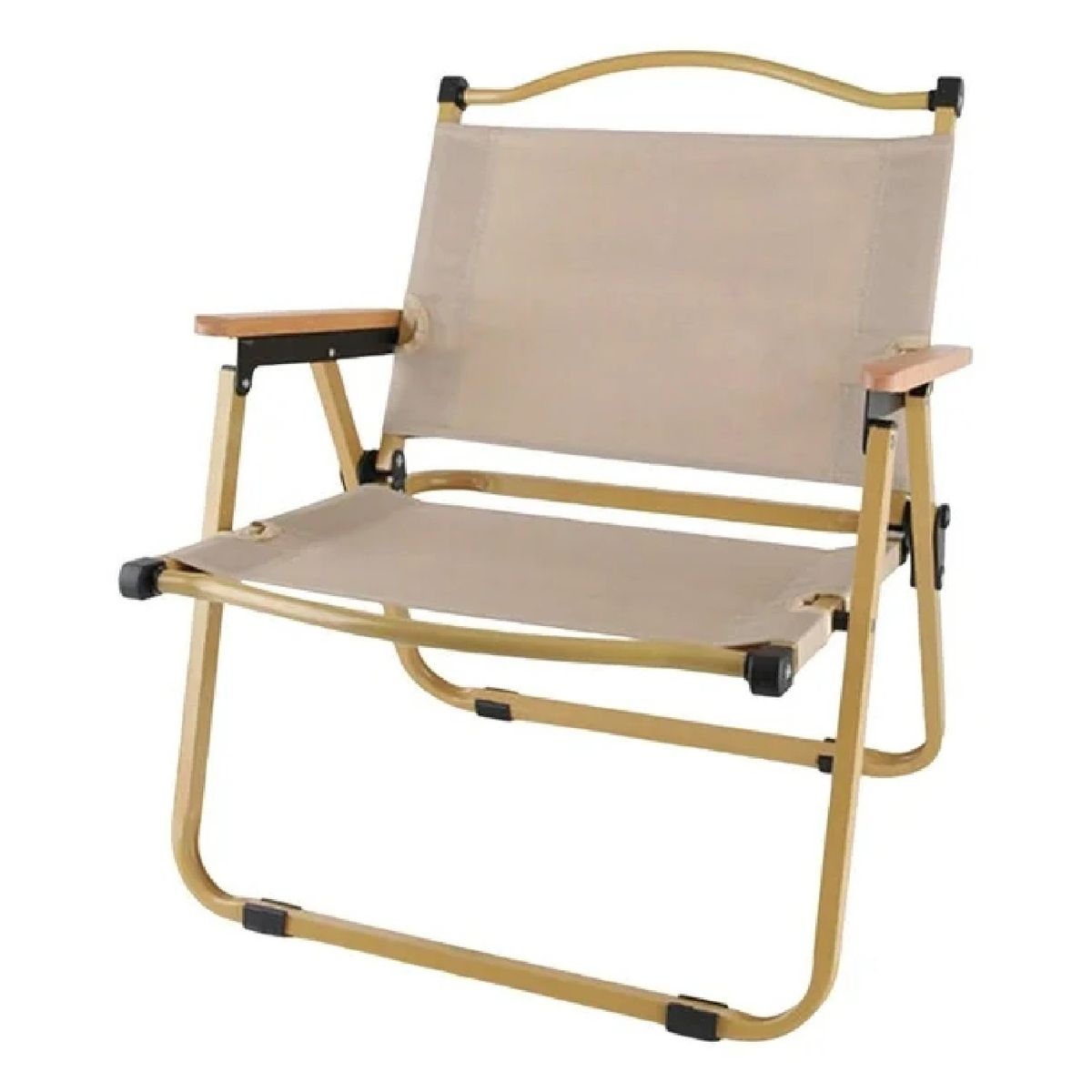 ANGELES DEL HOGAR - Silla Plegable para Acampar Playa o Piscina Beige