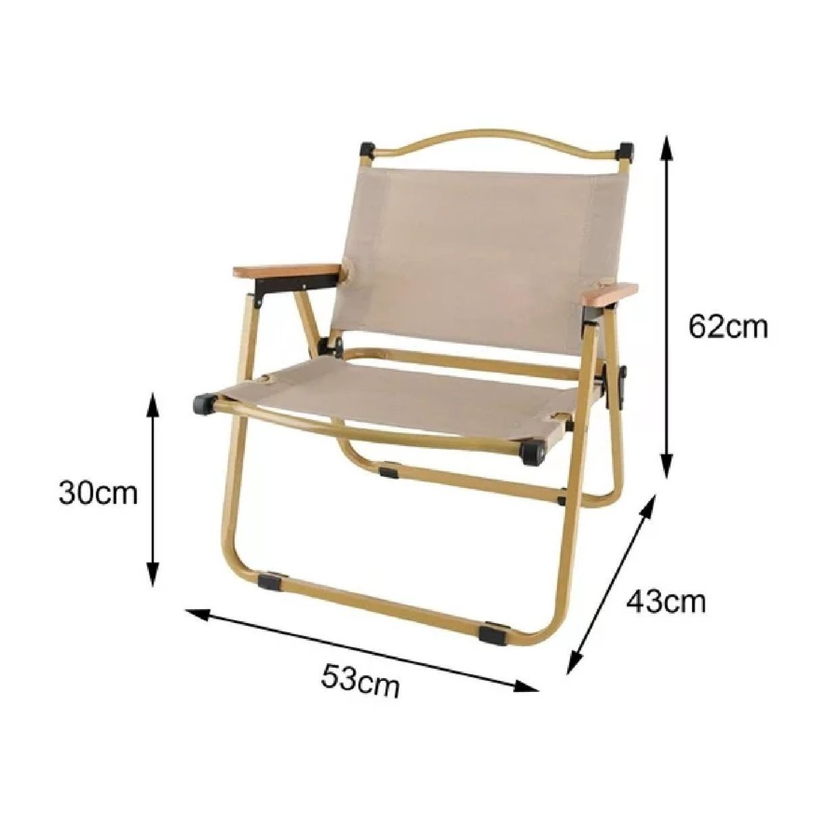 ANGELES DEL HOGAR - Silla Plegable para Acampar Playa o Piscina Beige