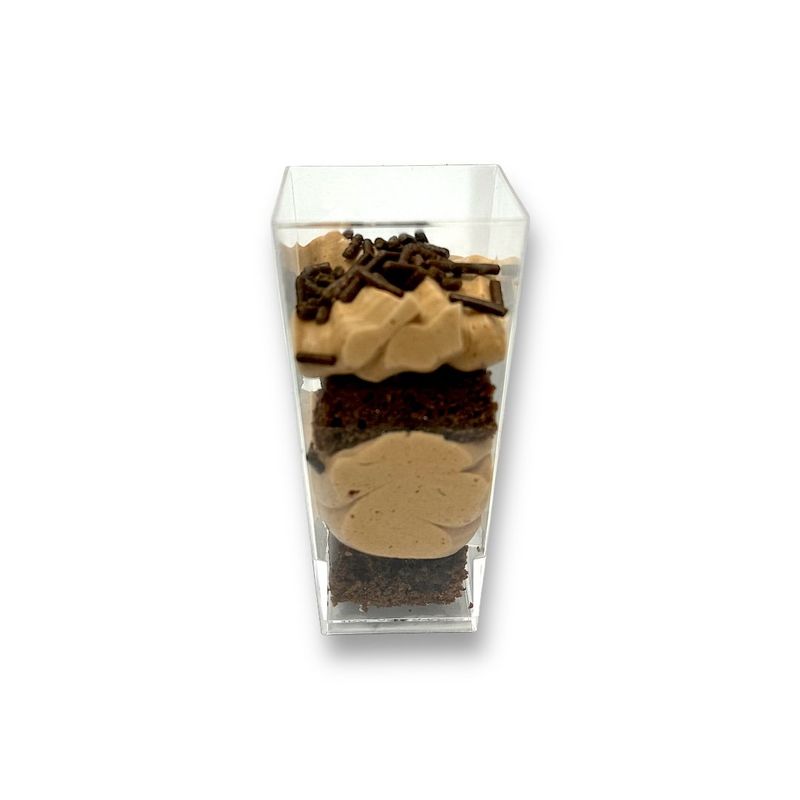 GENERICO - Pack 20 Vasos Shots Acrilicos Cuadrados de Gala Postres 100ml
