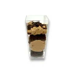 GENERICO - Pack 20 Vasos Shots Acrilicos Cuadrados de Gala Postres 100ml