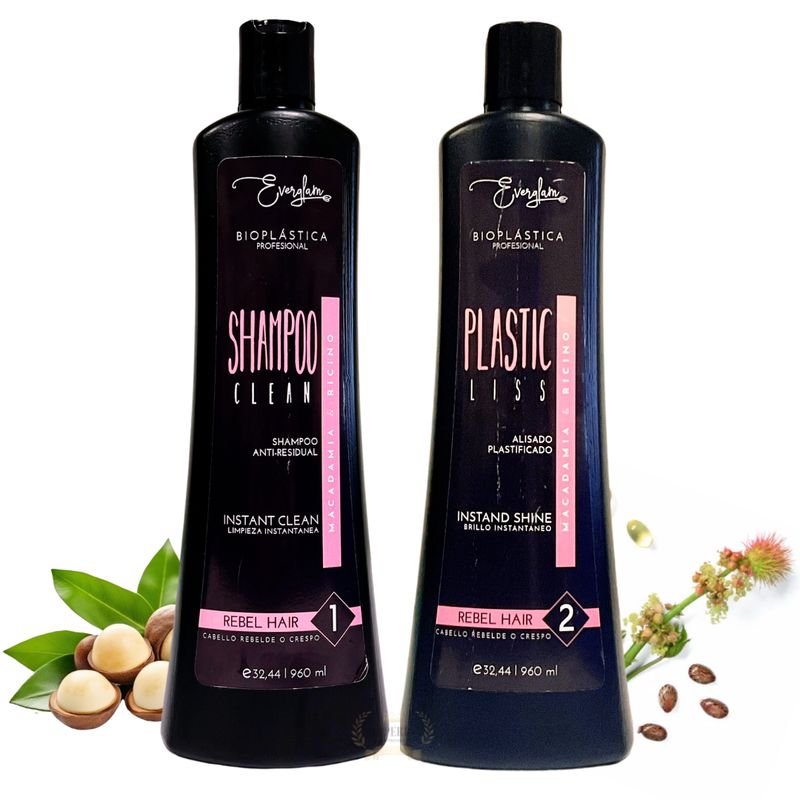 GENERICO - Shampoo  Alisante  Plastificado 2pasos 960ml  Pack