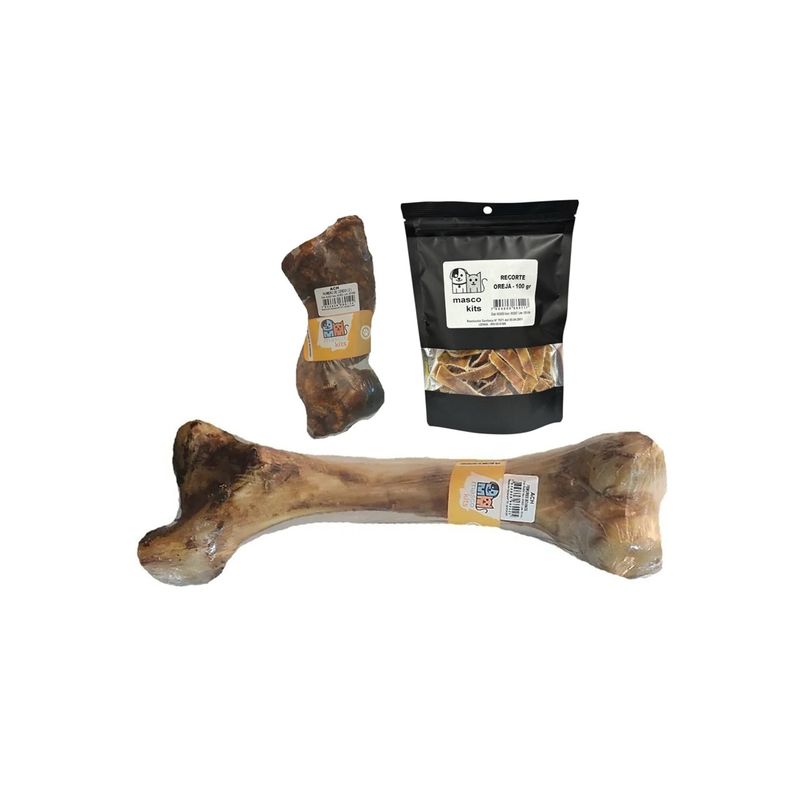 MASCOKITS - Kit Huesos Para Perros Femur De Vacuno Cerdo Snacks