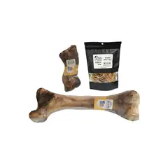 MASCOKITS - Kit Huesos Para Perros Femur De Vacuno Cerdo Snacks