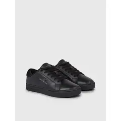 CALVIN KLEIN - Zapatillas de Cuero Classic Cupsole Low Negro