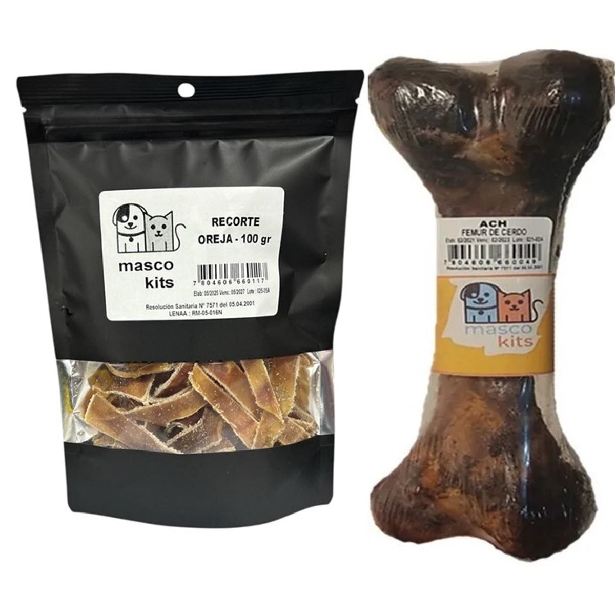 MASCOKITS - Kit Huesos Para Perros Femur Cerdo Snacks