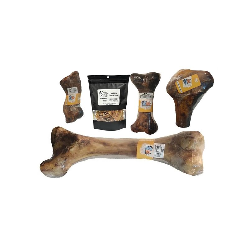MASCOKITS - Kit Huesos Para Perros Femur De Vacuno Cerdo Snacks