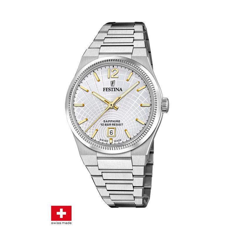 FESTINA SWISS - Reloj F20052/2 Festina Swiss Plateado Mujer Rive Collection