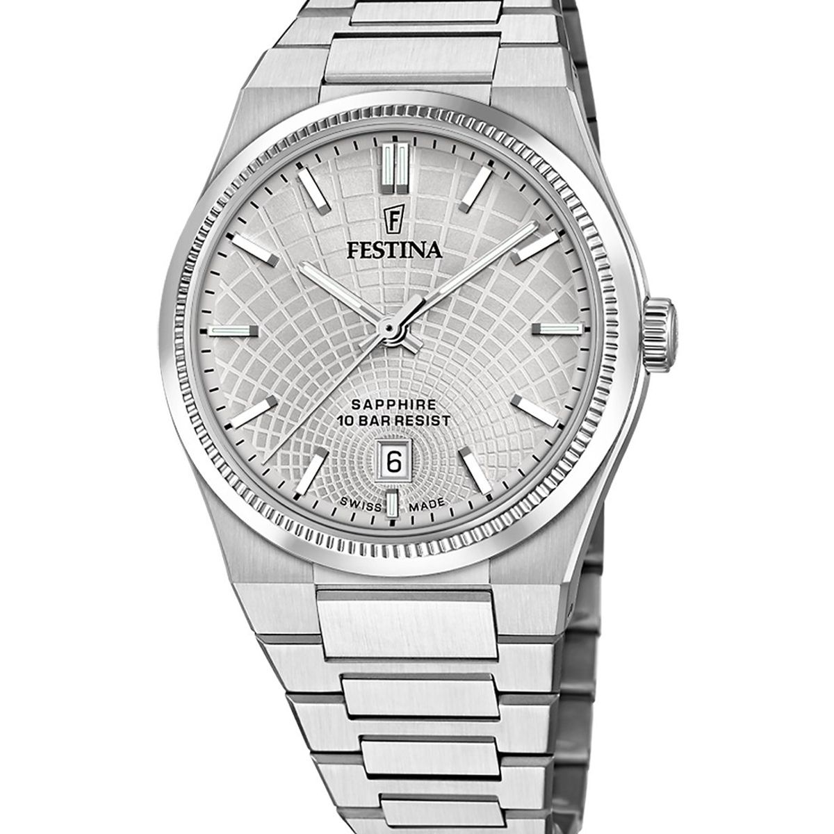 FESTINA SWISS - Reloj F20051/2 Festina Swiss Plateado Hombre Rive Collection