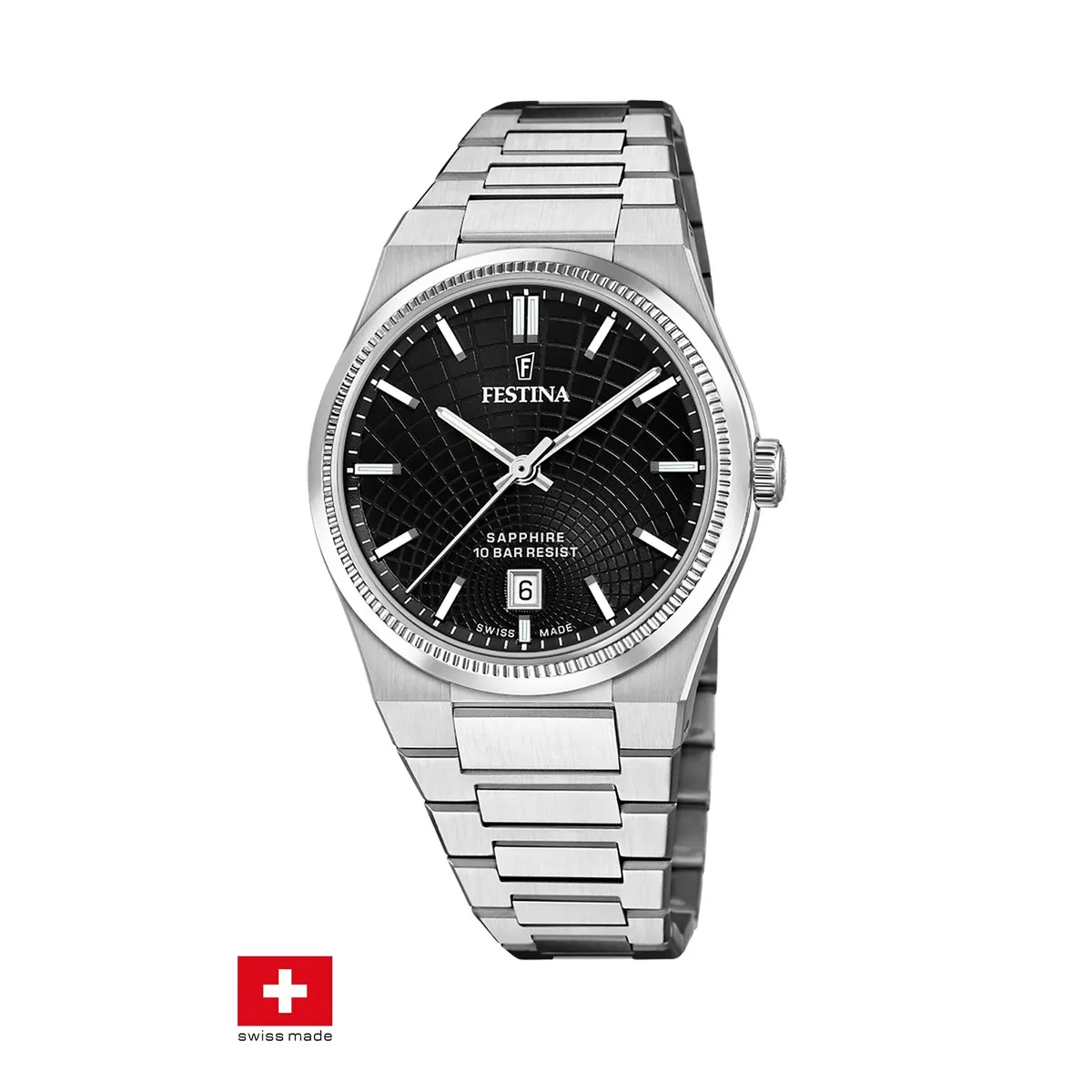 FESTINA SWISS - Reloj F20051/6 Festina Swiss Negro Hombre Rive Collection