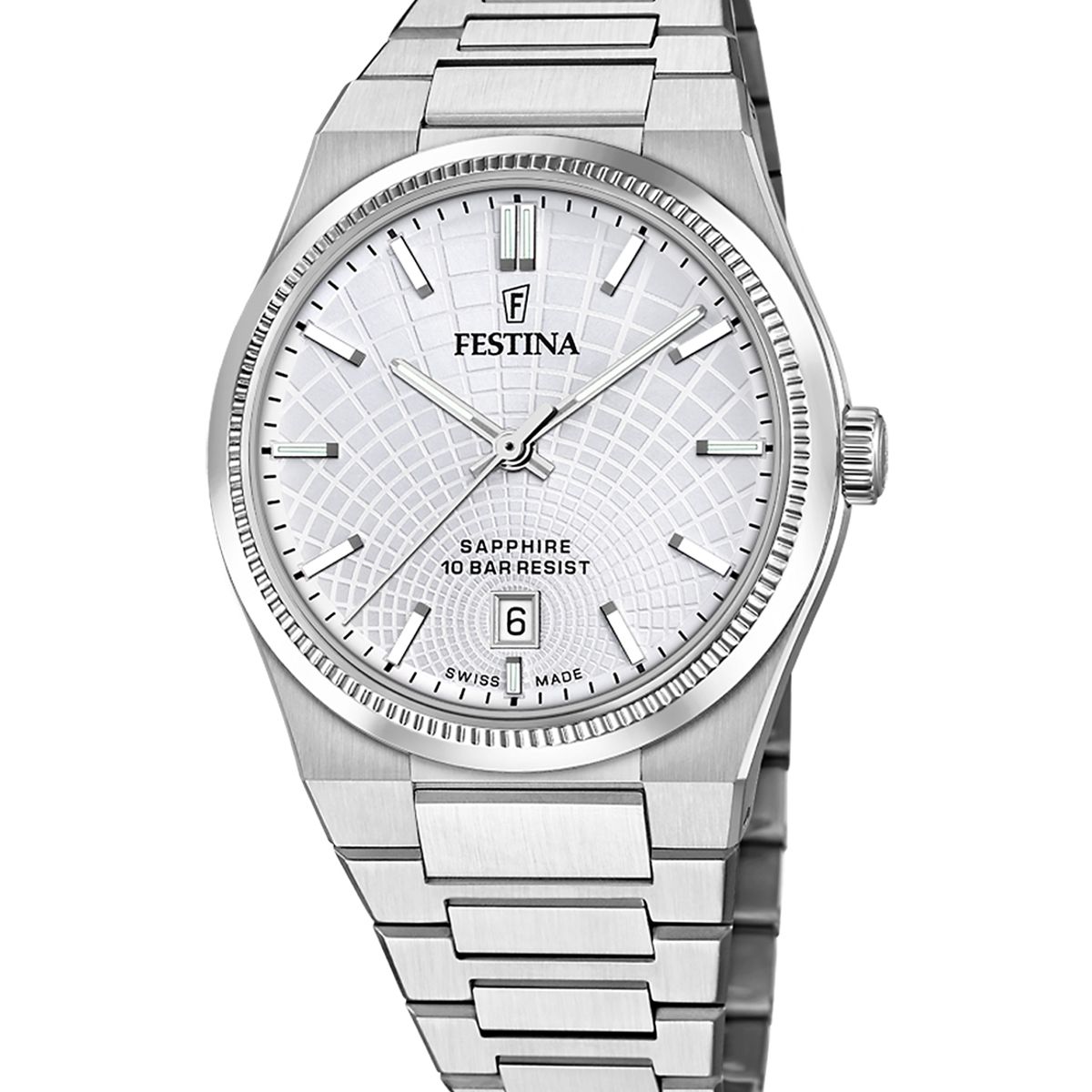 FESTINA SWISS - Reloj F20051/1 Festina Swiss Plateado Hombre Rive Collection