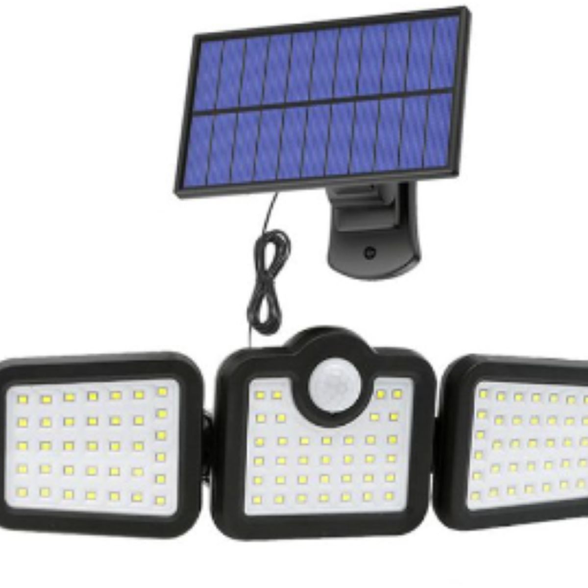 GENERICO - Foco Solar Triple Panel Solar Separado Sensor Control Remoto