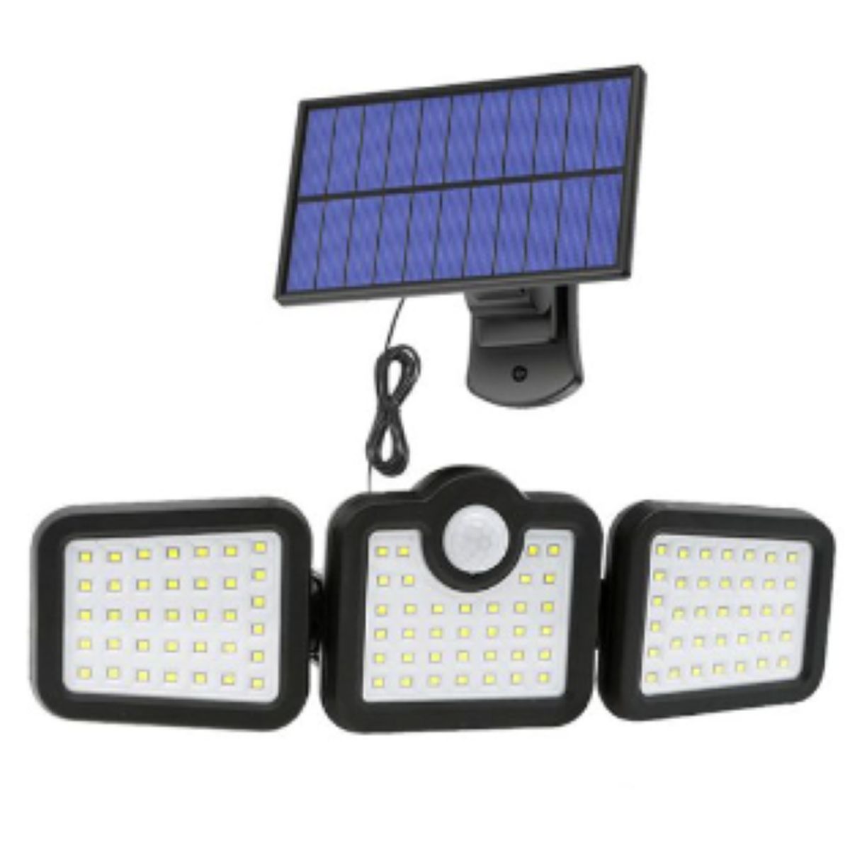 GENERICO - Foco Solar Triple Panel Solar Separado Sensor Control Remoto