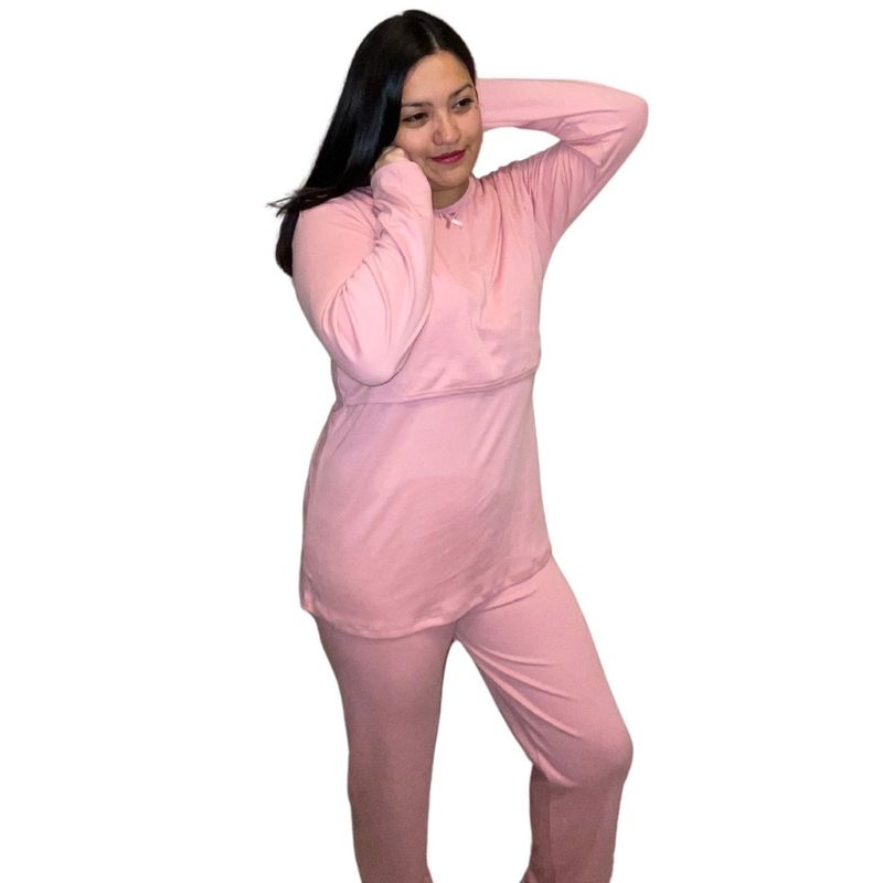 PARA LACTAR - Pijama de lactancia Rosa