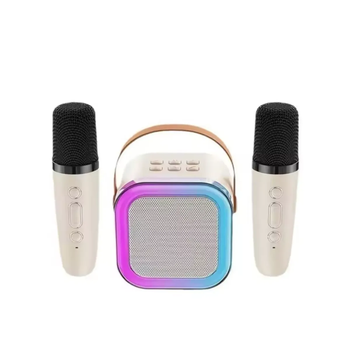 GENERICO - Mini Parlante Bluetooth Efectos Sonidos Luces Con 2 Micrófono