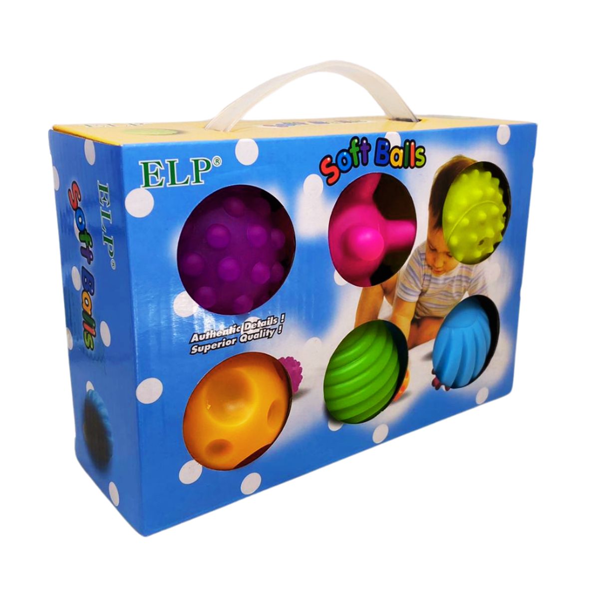 GENERICO - Soft Balls 6 Pelotas Sensoriales Texturizadas Para Bebes