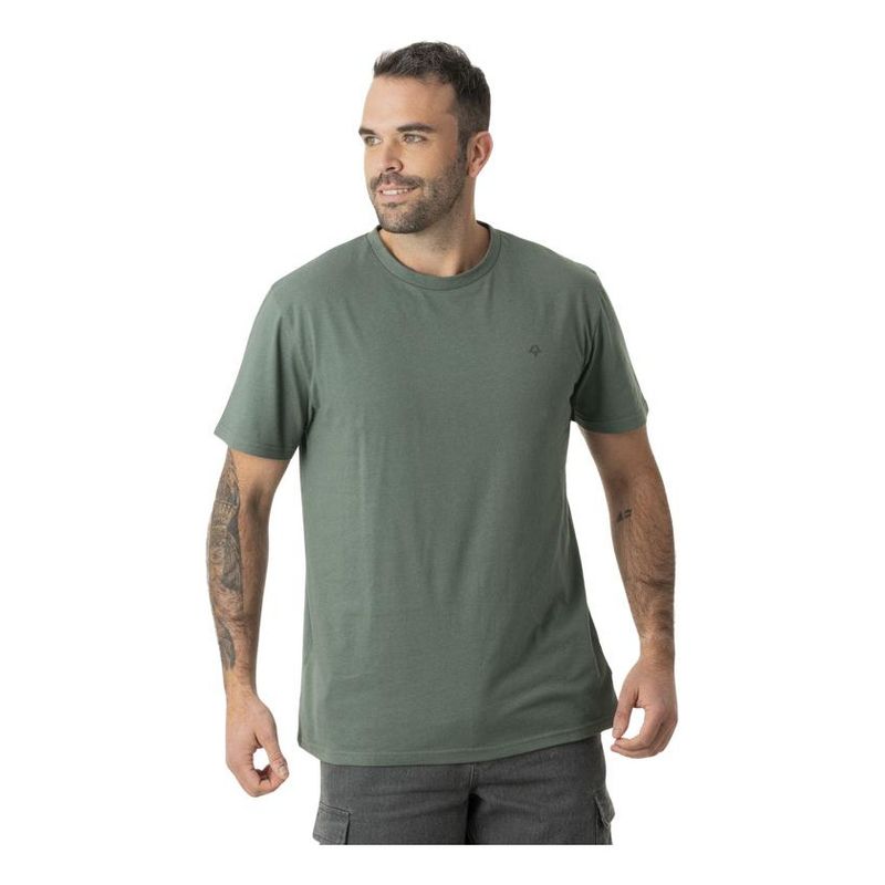 KIVUL - Polera Logo Reciclada Hombre Verde