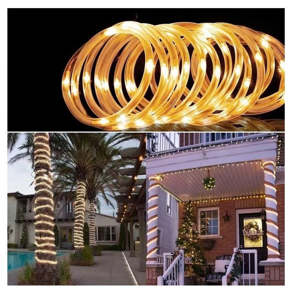 GENERICO - Manguera Tubo Led Solar Tubo Flexible 5 Metros CALIDAS