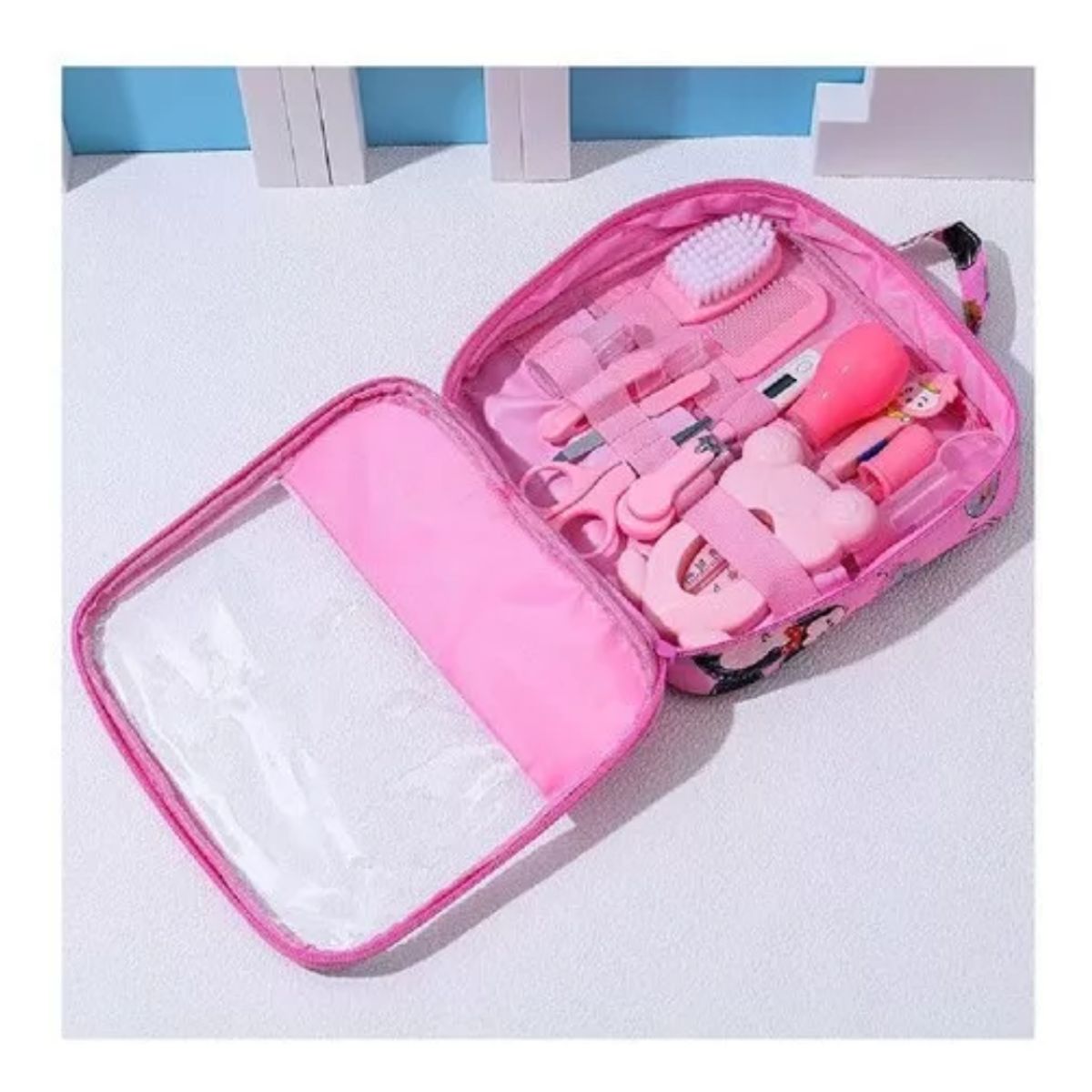 GENERICO - kit de Higiene Cuidado y Aseo Personal para Bebes Rosado