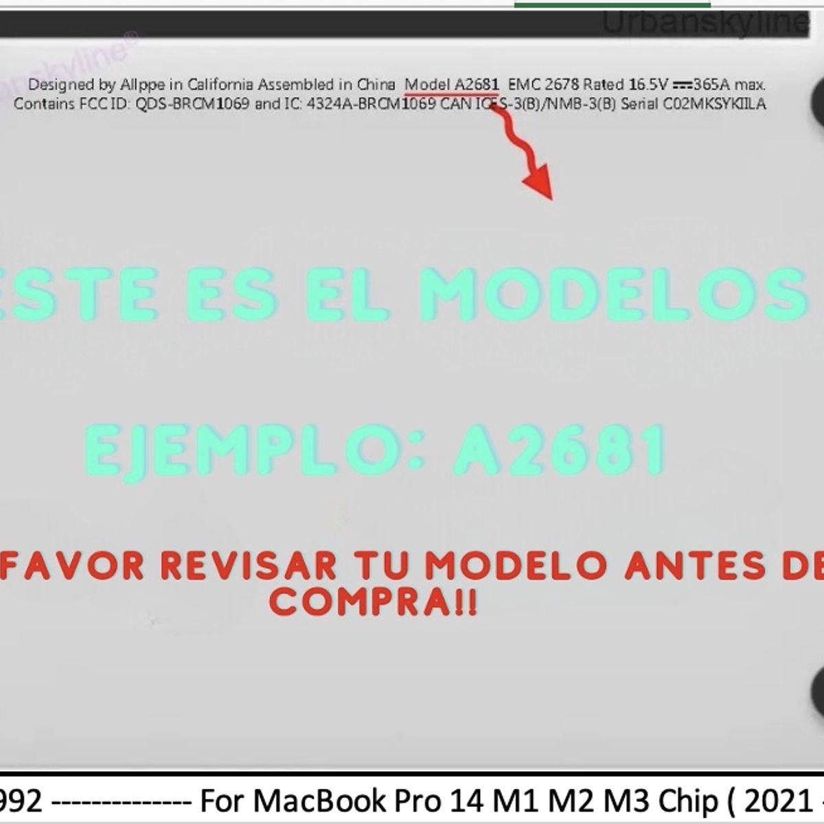 GENERICO - Carcasa para Macbook New Pro 14 A(2442-2779-2918-2992) Azul Mate