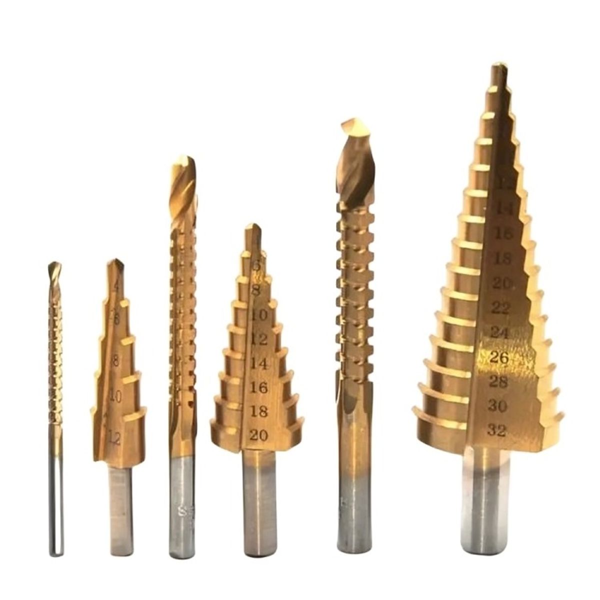 OEM - set 6 Broca Cónica Escalonada 4 A 32/herramienta De Sierra 3,6,8