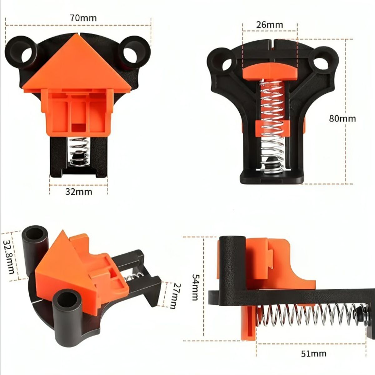 OEM - Abrazadera Ángulo Recto 90 Grados Clips De Fijación