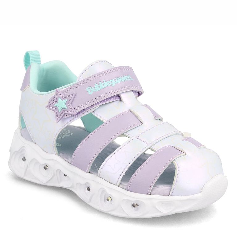 Sandalia Niña Bubblegummers Heart Light Lila